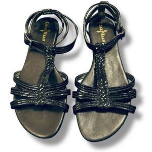 Cole Haan Air Danni Black Patent Leather Sandals Women’s Size 10B Comfort Shoes